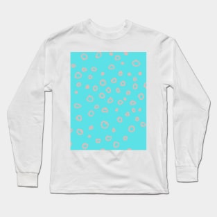 Abstract boho light gray bubble pattern Long Sleeve T-Shirt